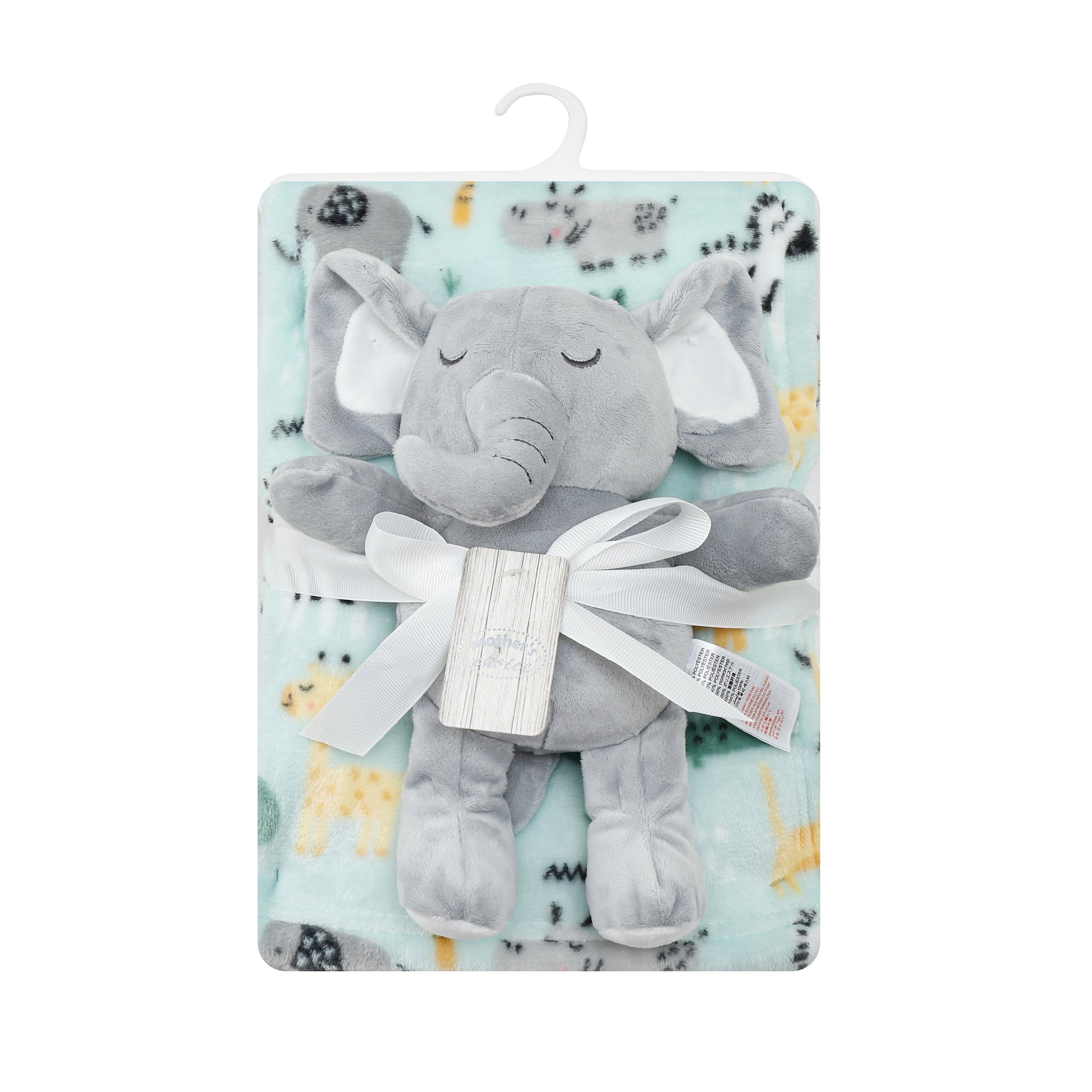 Mother Choice White Blanket with Toy