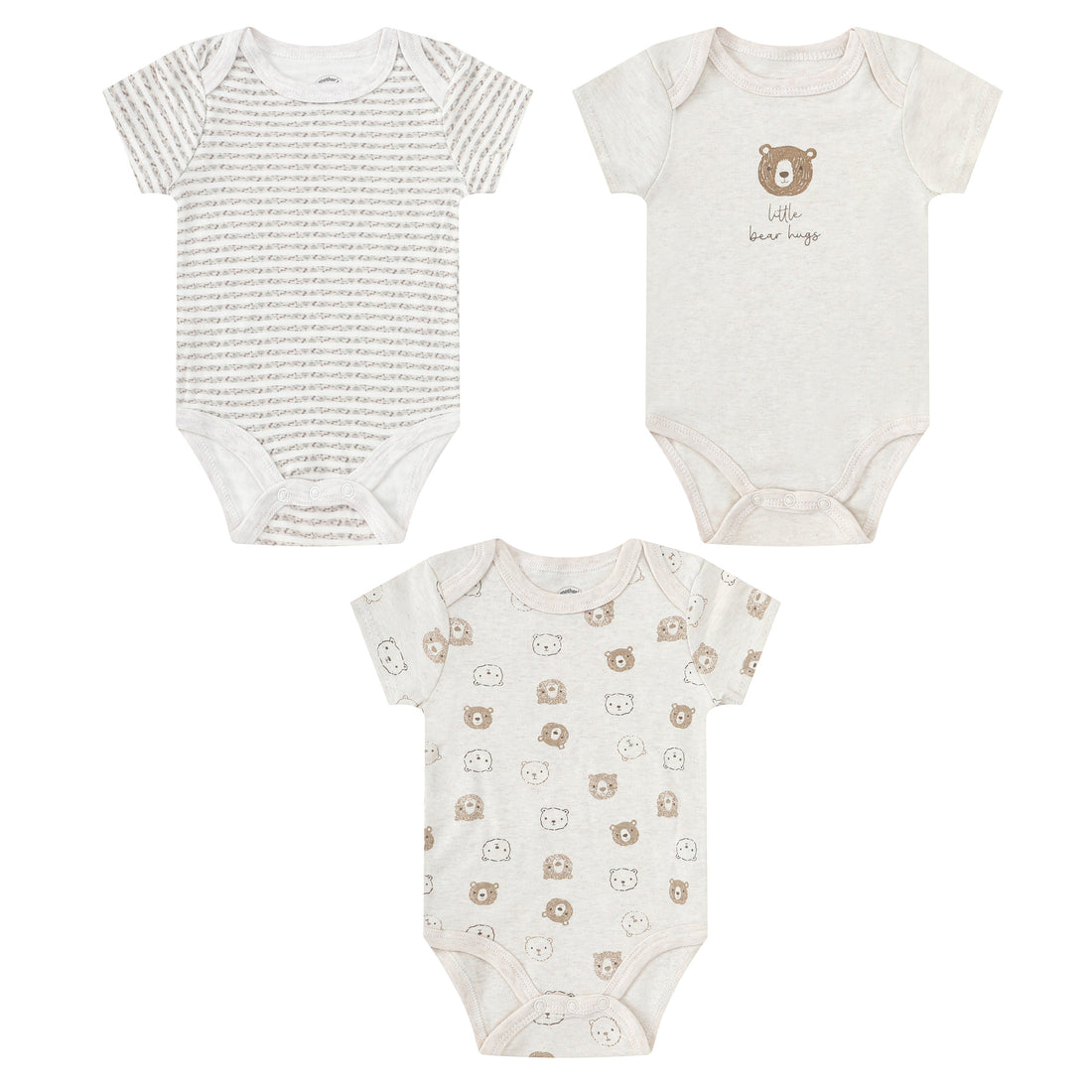 Mother Choice Baby 3 Pieces Short Sleeve Bodysuits 