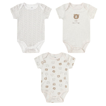 Mother Choice Baby 3 Pieces Short Sleeve Bodysuits 
