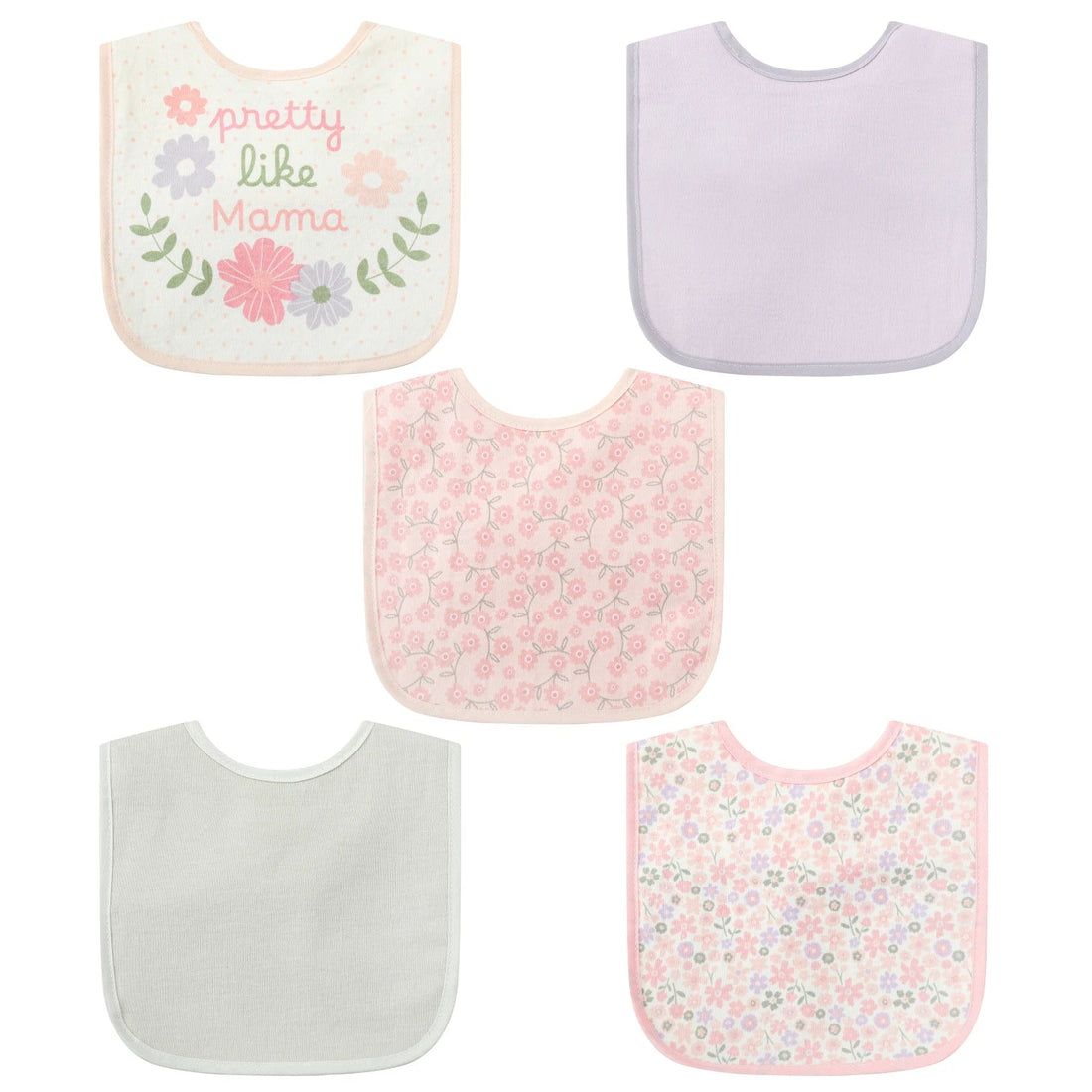Mother's Choice Pack of 5 "Pretty Like Mama" Bib Bib