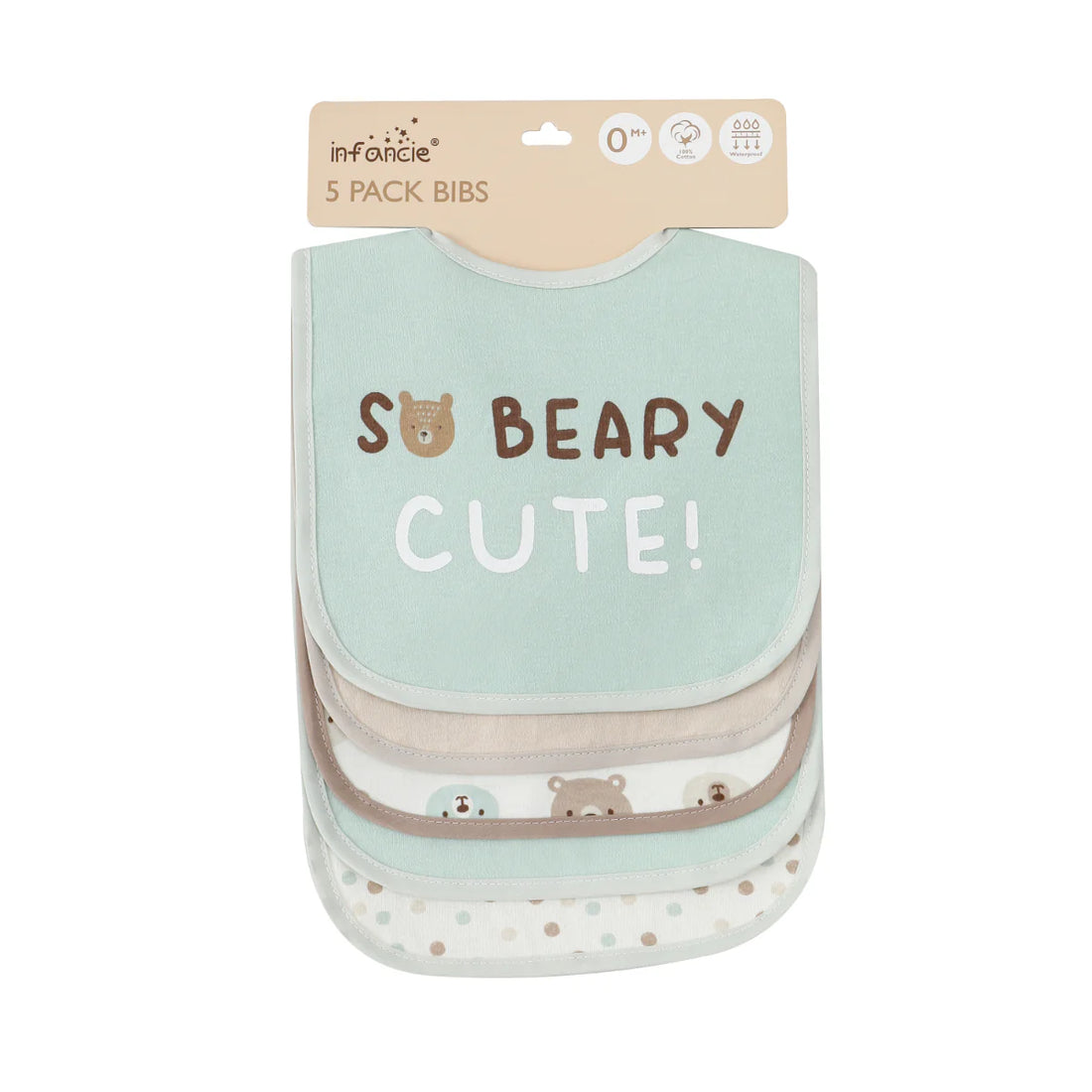 Mother's Choice "So Beary Cute" Pack of 5 Bibs | Prenatal, Babies, Nusring, Cybex, Avent Bib