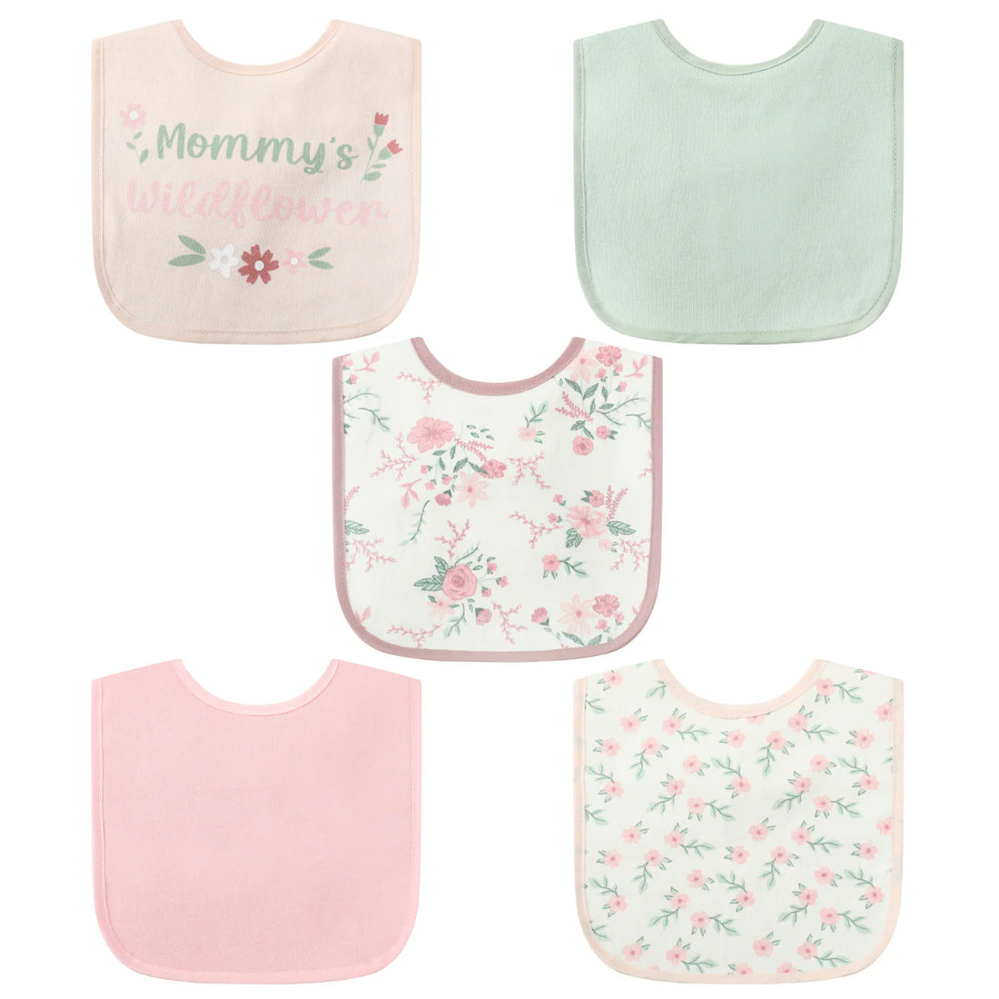 Mother's Choice "Mommy Wildflower" Pack of 5 Bibs | Prenatal, Babies, Nusring, Cybex, Avent Bib