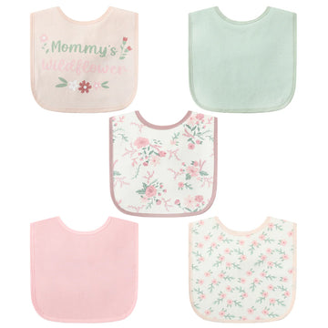 Mother's Choice "Mommy Wildflower" Pack of 5 Bibs | Prenatal, Babies, Nusring, Cybex, Avent Bib