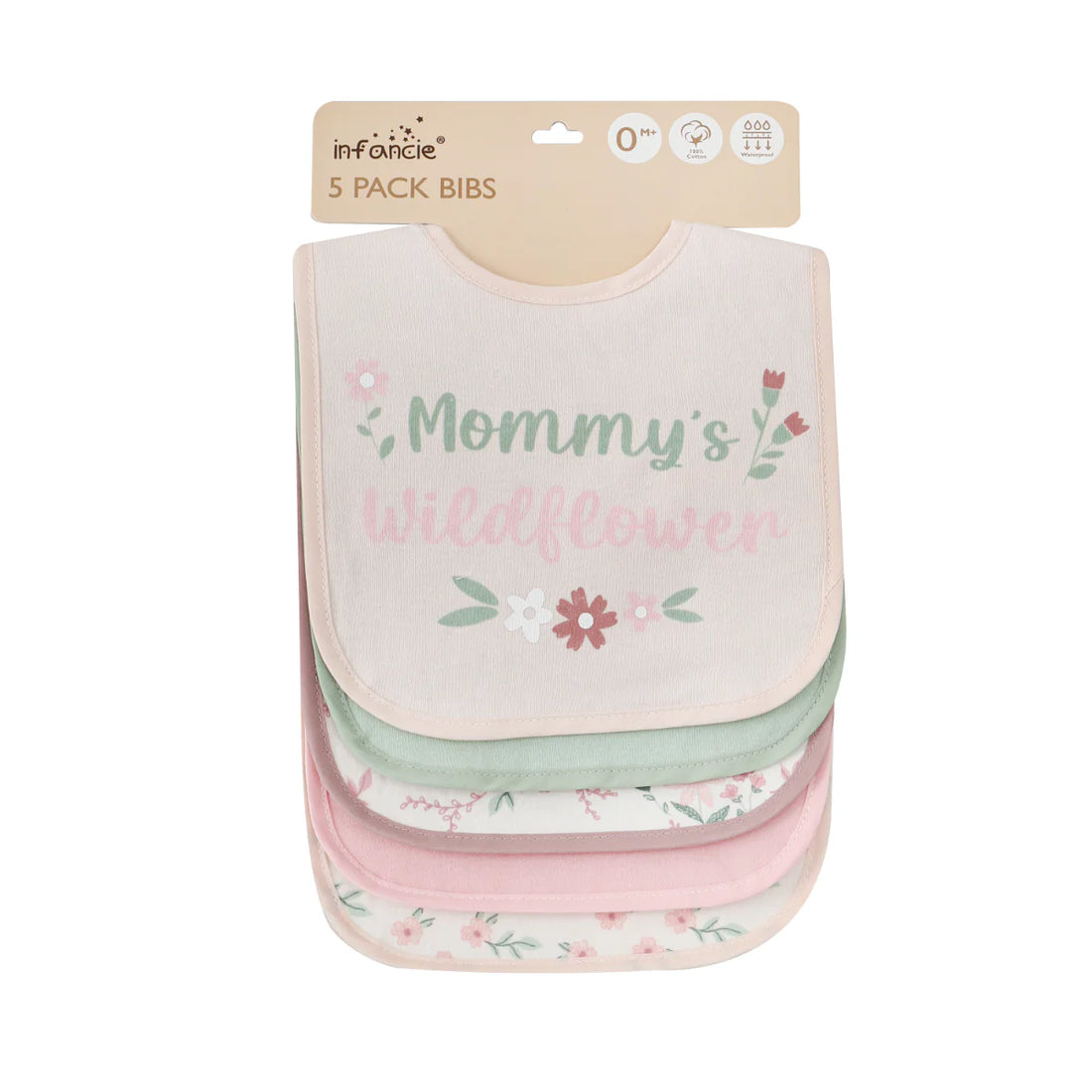 Mother's Choice "Mommy Wildflower" Pack of 5 Bibs | Prenatal, Babies, Nusring, Cybex, Avent Bib