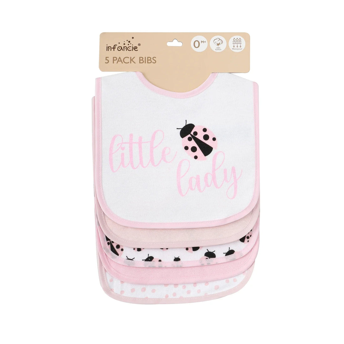 Mother's Choice Pack of 5 "Little Baby" Bib Bib