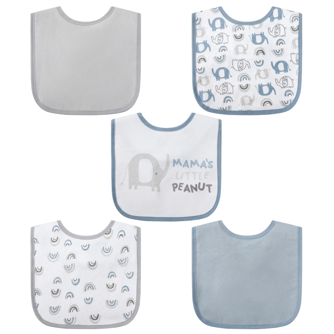 Mother's Choice "Mamas's Little Peanut" Pack of 5 Bibs | Prenatal, Babies, Nusring, Cybex, Avent Bib