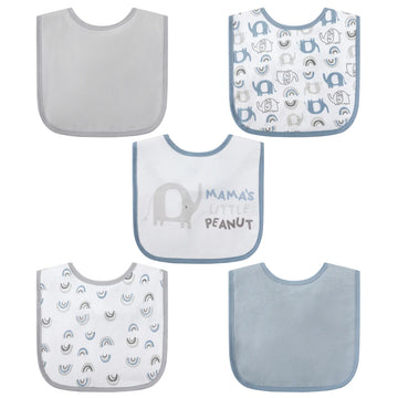 Mother's Choice "Mamas's Little Peanut" Pack of 5 Bibs | Prenatal, Babies, Nusring, Cybex, Avent Bib