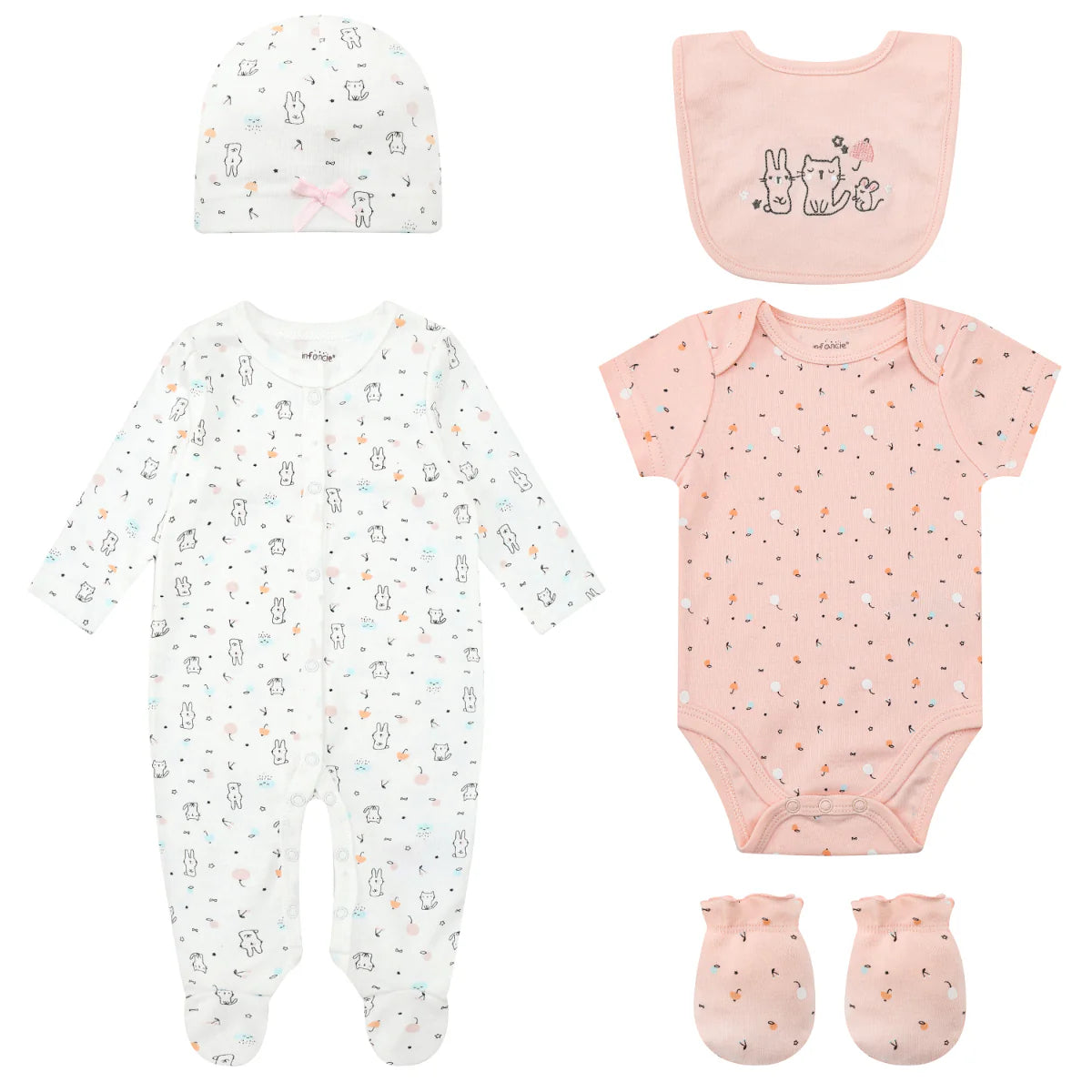 Mother's Choice "Cats" Grower, Bodysuit, hat and mittens 5 pieces | Prenatal, Babies, Nusring, Cybex, Avent Bodysuit