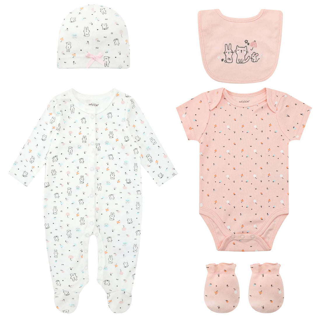 Mother's Choice "Cats" Grower, Bodysuit, hat and mittens 5 pieces | Prenatal, Babies, Nusring, Cybex, Avent Bodysuit