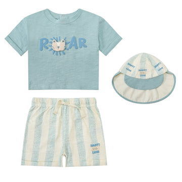 Mother Choice Baby 3 Pieces Set of T-Shirt, Shorts & Hat 
