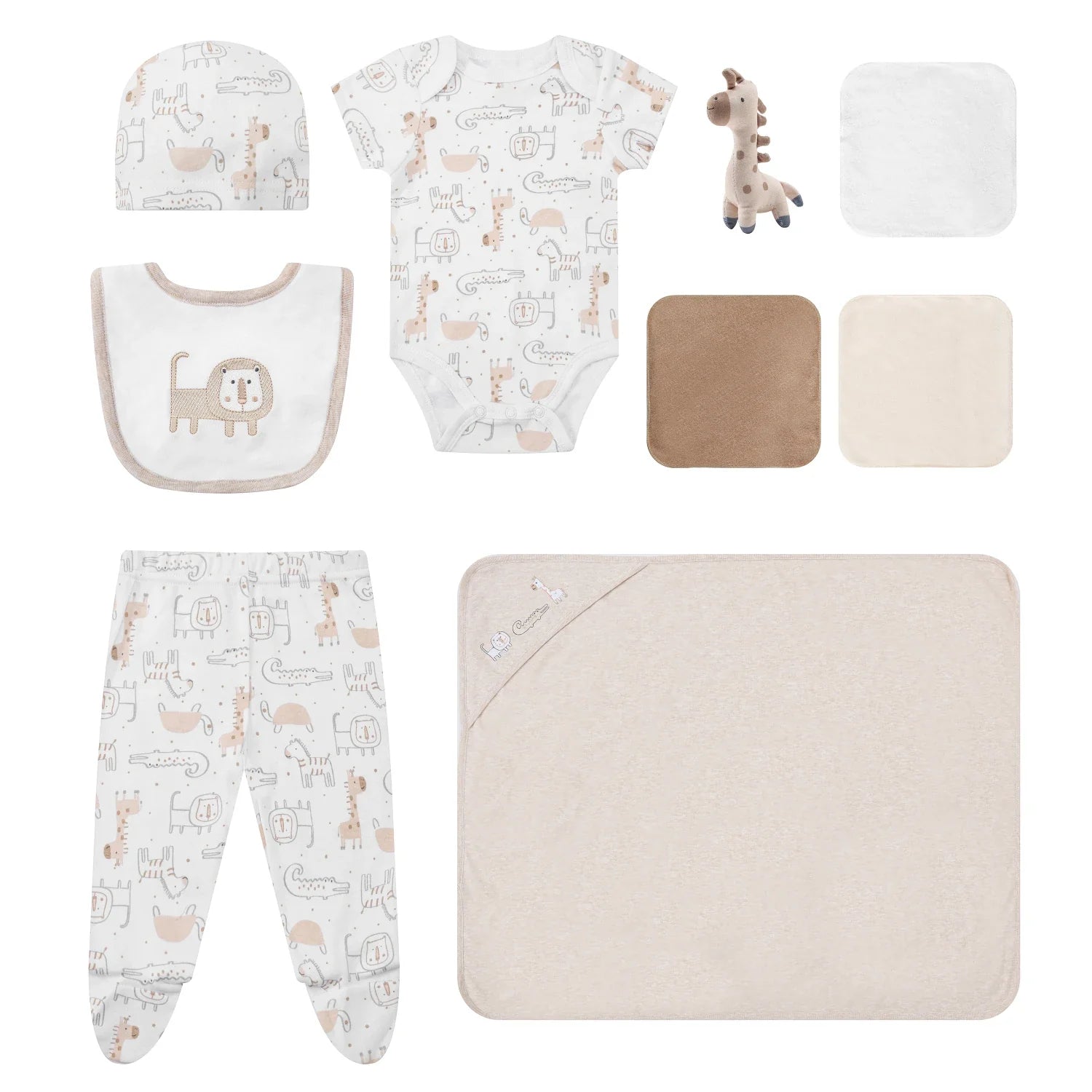 Mother's Choice  10 Pieces baby bodysuit New Born - Lion - Girafe Bodysuit