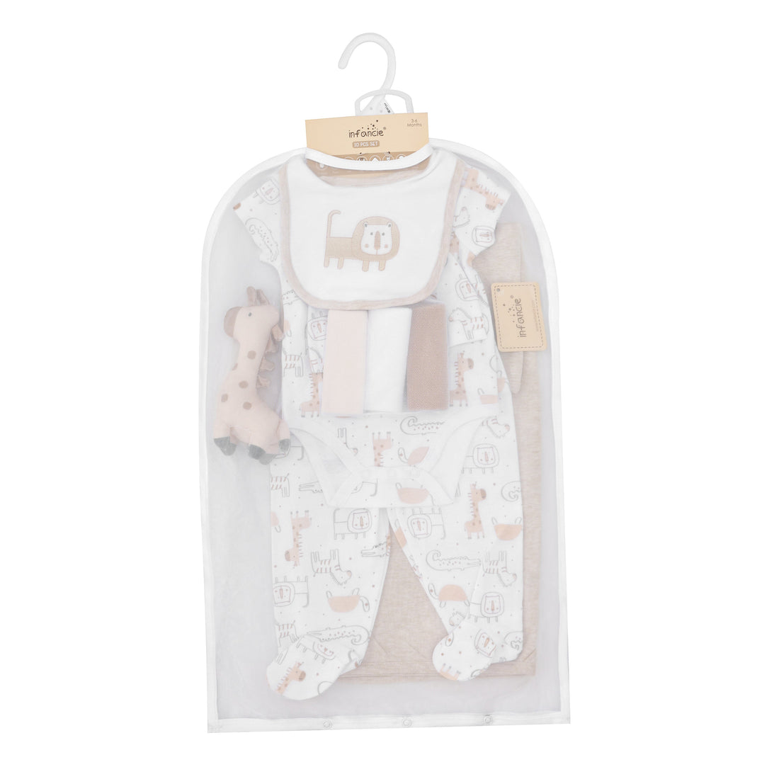 Mother Choice 10 Pieces Baby Set with Blanket Lion 