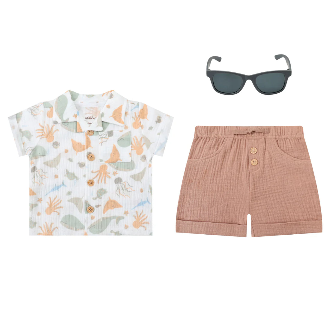 Mother's Choice Berry Set of Top, Shorts & Sunglasses | Prenatal, Babies, Nusring, Cybex, Avent Outfit Set