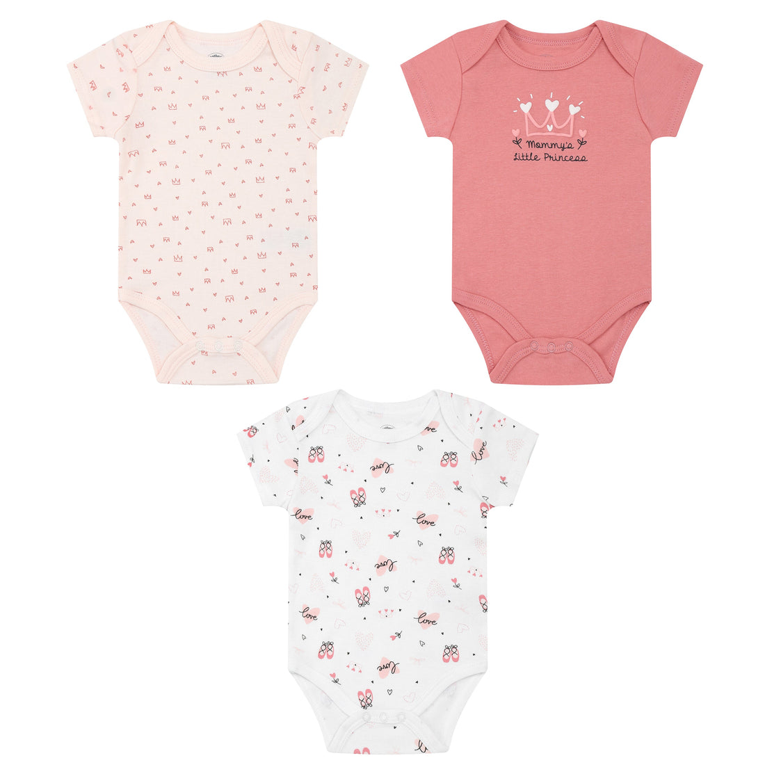 Mother Choice Baby 3 Bodysuits mommy's little princess