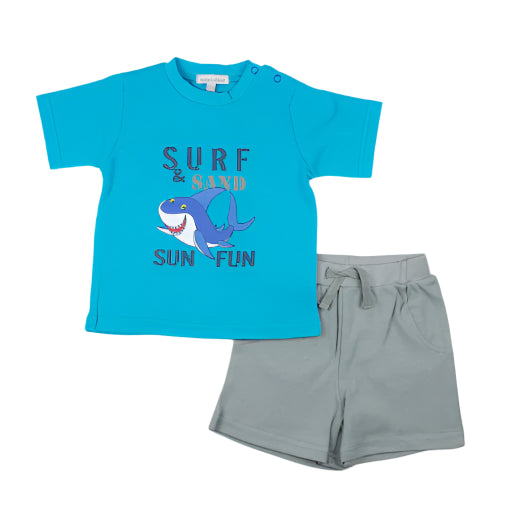 Mother's Choice Surf & Sand Aqua Top & Shirt | Prenatal, Babies, Nusring, Cybex, Avent Outfit Set