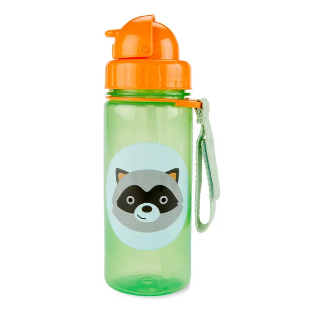 Zoo Tritan Straw Bottle Raccoon