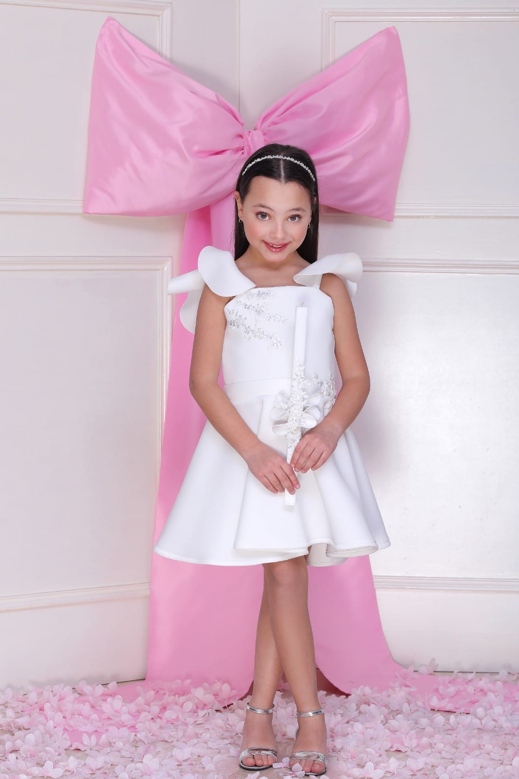 Ruffle Lace Dress - White