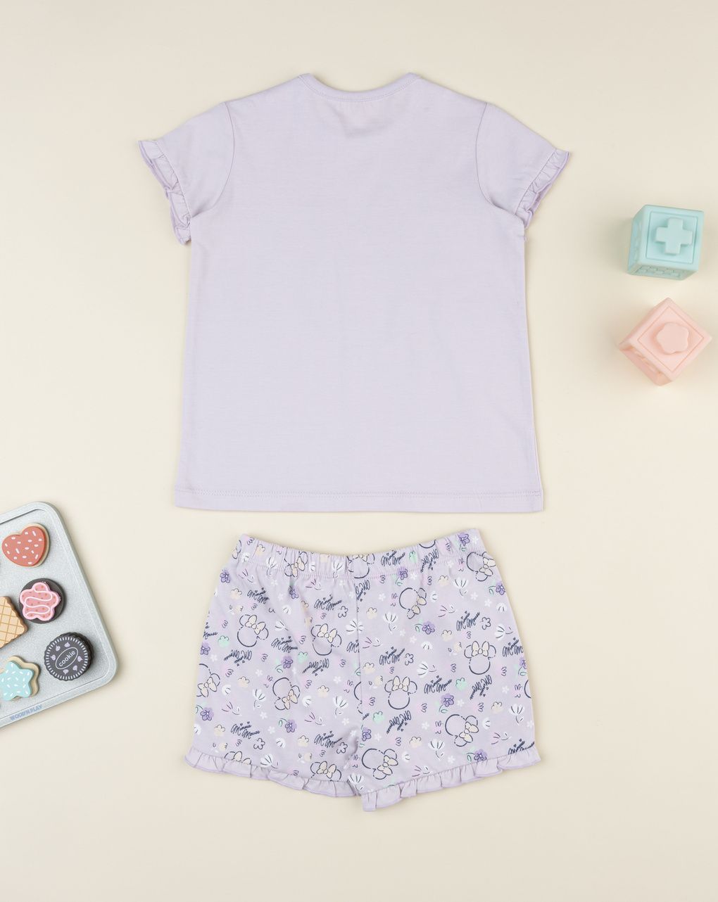 Prenatal Lilac Minnie summer pajamas for girls