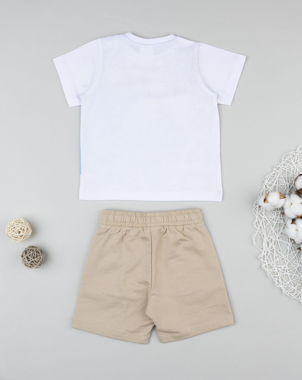 Prenatal Two-piece triceratops outfit for boys