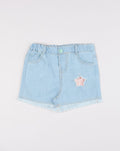 Prenatal Light denim shorts for girls with star appliqué