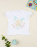 Prenatal White summer t-shirt for girls