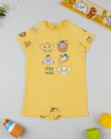 Prenatal Yellow Lion King sleepsuit for boys