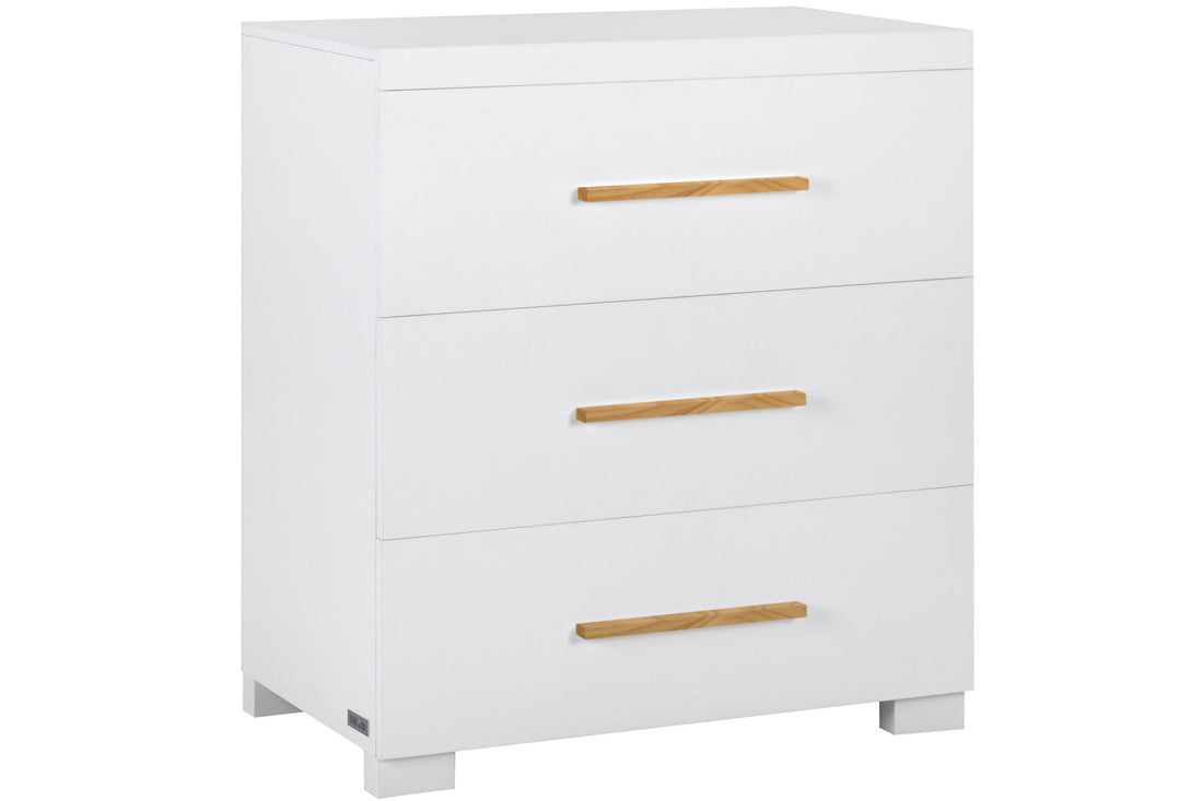 IKID Essenza Unique white wooden chest of drawers with multiple drawers for bedroom storage