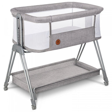 Luna Grey Concrete 2 in 1 - co-sleeper cot and free-standing cot