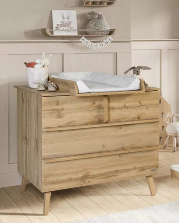 Martha Chest of Drawers - Oak Beechwood with Soft Close