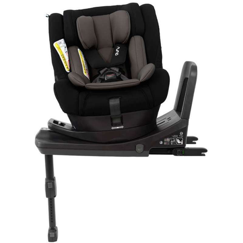 MYTI car seat with dark fabric base and adjustable harness