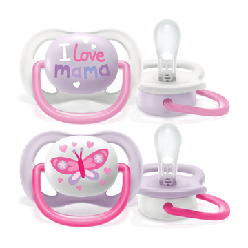 Ultra Air Pacifier 0 - 6 Pink - Purple | Pacifier | Avent for Prenatal LB - 6hr